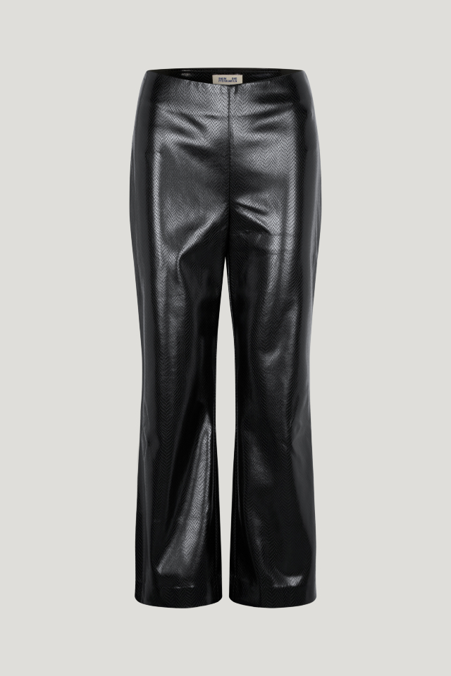 Norma Trousers Black Snake These mid-rise, stretchy trousers have a zip closure at the side and pockets at the back - front image
