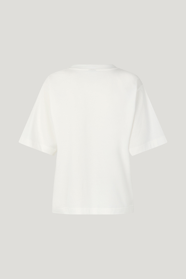 Jilli T-shirt Bright White Amour An oversized, classic crew-neck t-shirt with a dropped-shoulder silhouette - back image