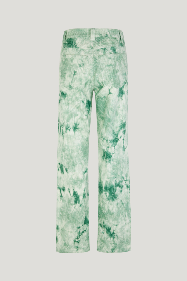 Nelly Trousers Green Ice Velvet These mid-rise, straight-leg corduroy trousers feature a zip fly with hook closure, as well as pockets at the sides and back - back image