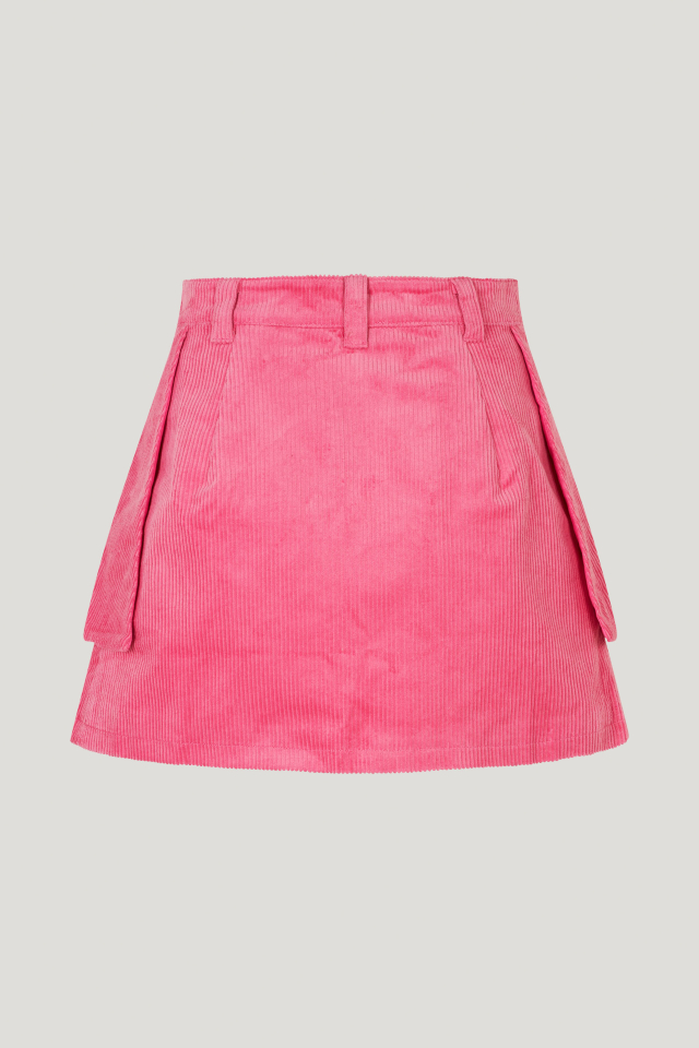 Sakura Skirt Chateau Rose This corduroy miniskirt features a zip fly with hook closure, and flaps with pockets at the side for a layered look - back image