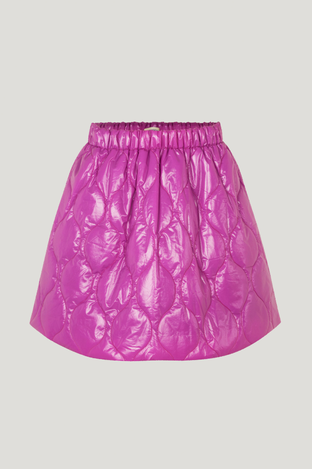 Sierra Skirt Radian Orchid This quilted miniskirt has an elasticated waistband and pockets at the sides - front image